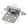 Aracombie 1/2 Inch Overlay Cabinet Hinges,20 Pcs-10 Pairs Satin Chrome