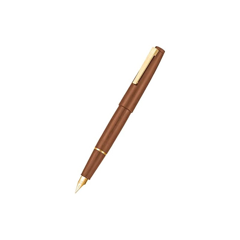 Jinhao 80 - Pluma estilográfica de fibra de carbono cepillada,