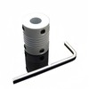 Aluminium Alloy Flexible Coupling, Silver 7mm to 7mm Shaft Coupling