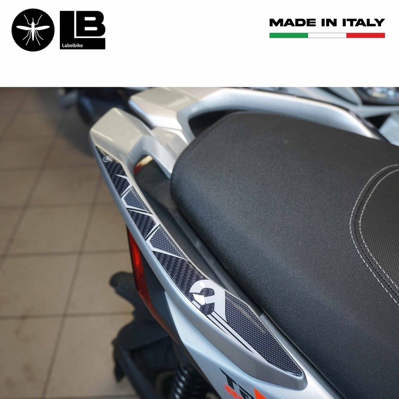 labelbike - 3D Sticker Protection Scooter Pillion Grips Compatible with