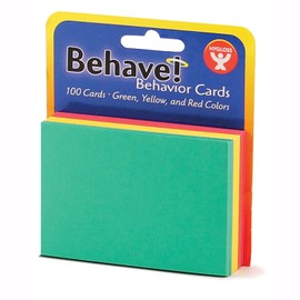 Hygloss Products Behavior Cards - Motivational for Students & Kids - Red, Yellow & Green Incentive Cards for Classroom - Pocket Chart Cards - 3" x 5" - Pack of 100, HYG43525