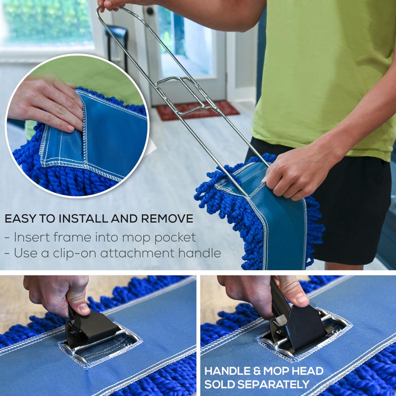 Kleen Handler 18 Inch Commercial Dust Mop Frame (3 Pack)