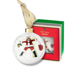 Spode Kit Kemp Christmas Ornament - Doodles Best in Snow - Fine China Whimsical Festive Keepsake, Collectible Holiday Decoration for Tree & Seasonal Decor - Holiday Ornament for Gift Giving