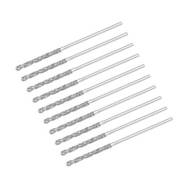 sourcing map 1mm Diamond Twist Drill Bits High Speed Steel for Glass Sea Shells Stone Tiles 10 Pcs