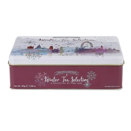 New English Teas Winter Wonderland Christmas Tea Tin Gift with Assorted Teabags