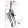 Wheelchairparts.net 6" Suspension Fork With 2.5" Stem Bolt and Caster