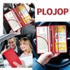 Car Registration and Insurance Card Holder, Leather License Document Red