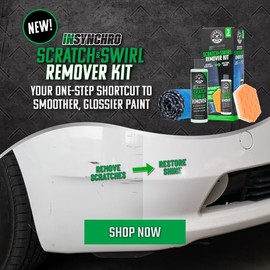 Chemical Guys Insynchro Scratch & Swirl Remover (8 oz) - Kit with Hex Logic Dual Sided Hand Polishing Pad and Monster Extreme Microfiber Towel for Paint Restoration and Gloss Enhancement