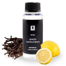 Aroma by Lulu - Lemon & Vanilla Bean - Luxury Fragrance Oil for Waterless Cold Air Diffusers - Aromatherapy Fragrance Oil Blend for The Home or Office – Smells Sweet & Citrusy - 120mL, 4.0 fl oz