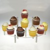 MyGift Semicircle 3 Tier Cupcake Stands, Tabletop Clear Acrylic Tiered