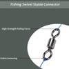 QISHUO Stainless Steel Swivels Fishing Lure Barrel Saltwater Swivel Fishing