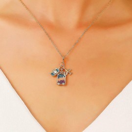 Xduargs Boho Travel Necklace Plane Pendant Necklace Airplane Suitcase Camera Necklaces Vintage Aircraft Necklaces Jewelry for Women(Gold)