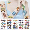 10 Sheets Cartoon Transport Vehicle Temporary Tattoos Stickers Mixed Style