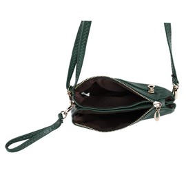 Womens Small Clutch Bags with Wristlet and Long Adjustable Strap (Dark Blue)