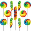24-Count Rainbow Twists and Swirls Lollipop Mix, Mixed Fruit Flavor,