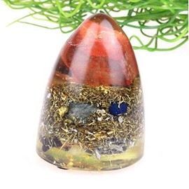 Orpanit® Orgonite "Fire" Red Jasper HHG L I 100% Real Orgonite I Protection Against EMF, 5G, Haarp, Radio Radiation I Real Orgone Energy for More Harmony I Health I Healing Stones
