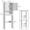 RRX Over The Toilet Storage Cabinet,Bathroom Above Toilet Cabinets Organizer,