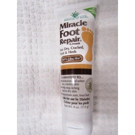 MIRACLE OF ALOE~~DRY, CRACKED, FEET & HEELS~~60% ULTRA ALOE~~FOOT REPAIR 4 OZ 97