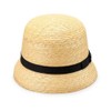 Tanaka Hat UK-H113 Straw Mini Casablanca, Natural × giclee ribbon