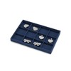Oirlv Blue Microfibre Jewellery Trays 12 Grids Earrings Bracelets Display