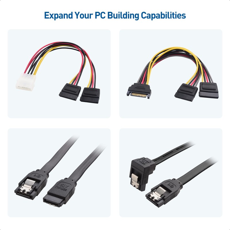 Cable Matters SATA III Data Cable and SATA Power Cable