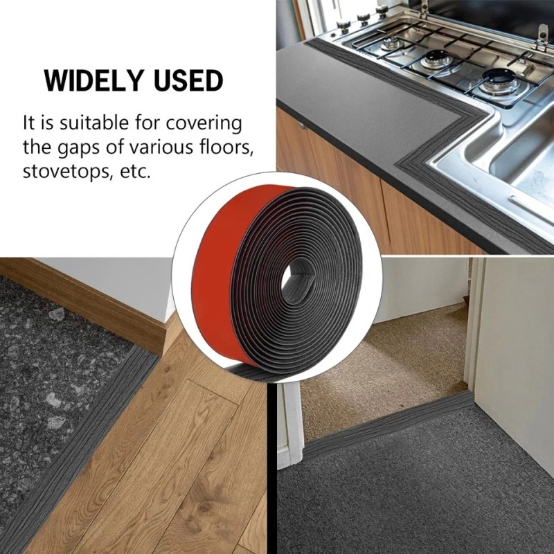 MYFAMIREA 20Ft Floor Transition Strip Self Adhesive Vinyl Cover Floor