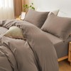 XINMIANFANG 100% Washed Cotton Pillowcases King Size Set of 2