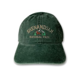 USmania Shenandoah National Park Embroidered Cap hat Baseball hat Nature hat Park hat Camping Travel hat (US, Alpha, One Size, Green)