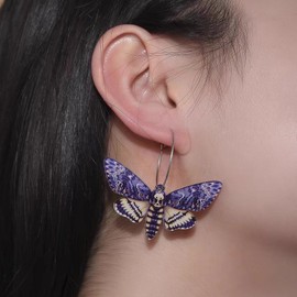 14k Gold Plated Ball U Shape Pin Hoop Earrings Chunky Hoop Earrings Paperclip Convertible Link Chain Earring Drop Dangle Earrings for Women