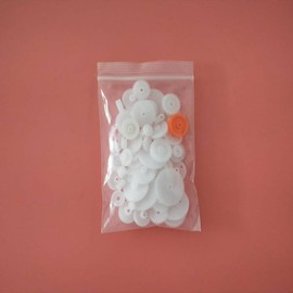 Leadigol 64 Kinds Plastic Gears Set Pulley Belt Worm Kits Crown Gear Set, 64pcs Worm Gear DIY Gear Assortment Accessories Set for DIY Motor Car Robot