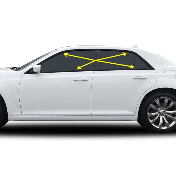 Window Trim Chrome Delete Blackout Precut Vinyl Wrap Overlay Kit