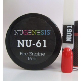 NuGenesis Nail Dipping Powder Color 1.5oz/43g Jar - (NU61 FIRE ENGINE RED)