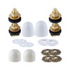 iFealClear Solid Brass Toilet Floor Bolts and Caps Set, Toilets