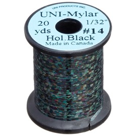 TIEMCO Fly Material Uni Mylar #14 1/32 Holo Black