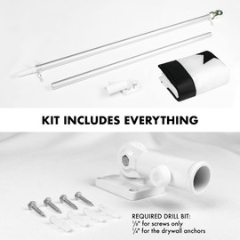 G128-6 Feet Spinning Flagpole (Silver) Come and Take It (Gonzales Cannon) Double Sided Brass Grommets Embroidered 3x5 ft (Flag Included) Aluminum Flag Pole