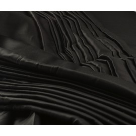 TSC Room Darkening Black Out Thermal Insulated Triple Weave Fabric Sold by Yard Home Decor 52" Width. (3 Yard Multiple, Black)