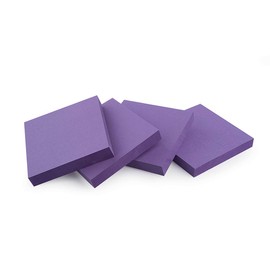 ZCZN Pop-up Sticky Notes 3 x 3 Inches, 4 Pads Bright Color Self-Stick Notes, 100 Sheets/Pad, Purple