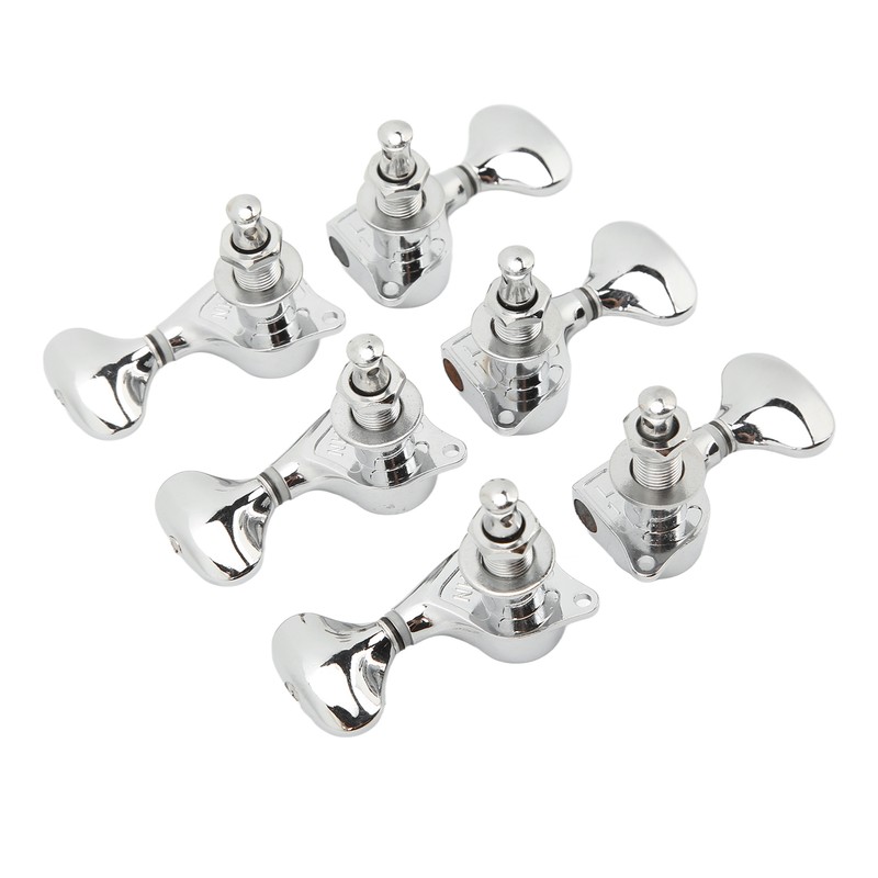 1:18 Gear Ratio Guitar Tuners Knob Enclosed Robust Silver Electric