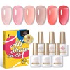 Born Pretty Jelly Gel Nail Polish Set Sheer Nude Pink
