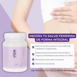 Deks FEM  Suplemento Alimenticio en Polvo Para Reconstituir a base de Mioinositol, D-Chiro-Inositol 401 , Maca, Metilfolato, Vitamina D3, CoQ10...    