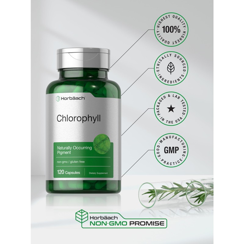 Horbäach Chlorophyll Capsules | 120 Count | with Copper
