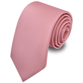 Branduce Dusty Rose Tie for Wedding Men Business Premium Silk 63'' Extra Long Necktie (TA10-32)