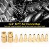 10 pieces 1/4 inch NPT compressor adapter, copper, pneumatic plug