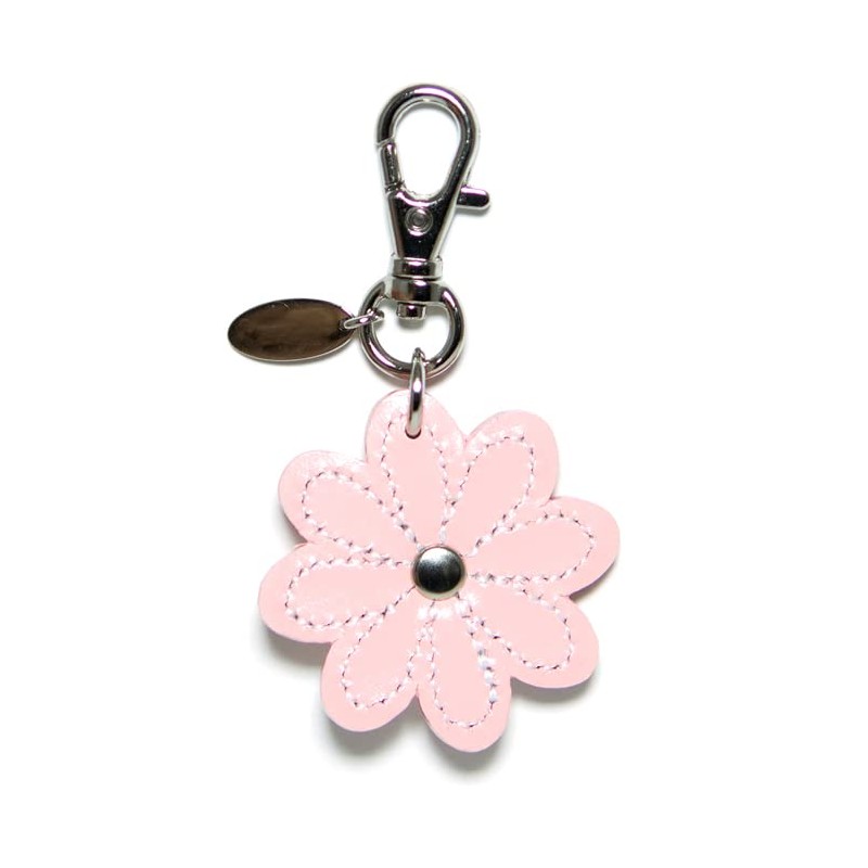 Happy HC-03 Flower Charm, Genuine Cow Leather, Rhinestone, Jewel, 9