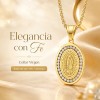 Collar De Oro Plata 925 Mujer Con Virgen De Guadalupe