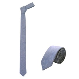 JNJSTELLA - Corbata de algodón sólido para hombre, con caja de regalo, varios colores, Azul, Talla única