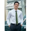 HISDERN Men's Tie Handkerchief Plain Tie & Pocket Square Set