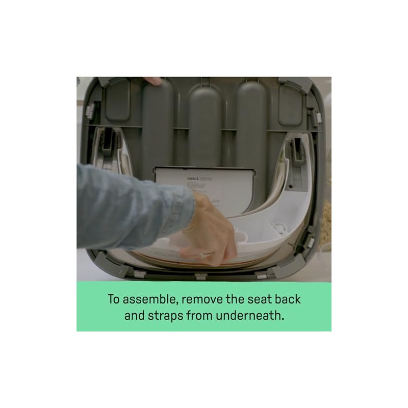 Ingenuity Baby Base Asiento Elevador 2 en 1, Gris (Slate),