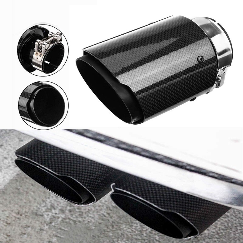 Umisu Carbon Fiber Exhaust Pipe Silencer Stainless Steel Car Rear