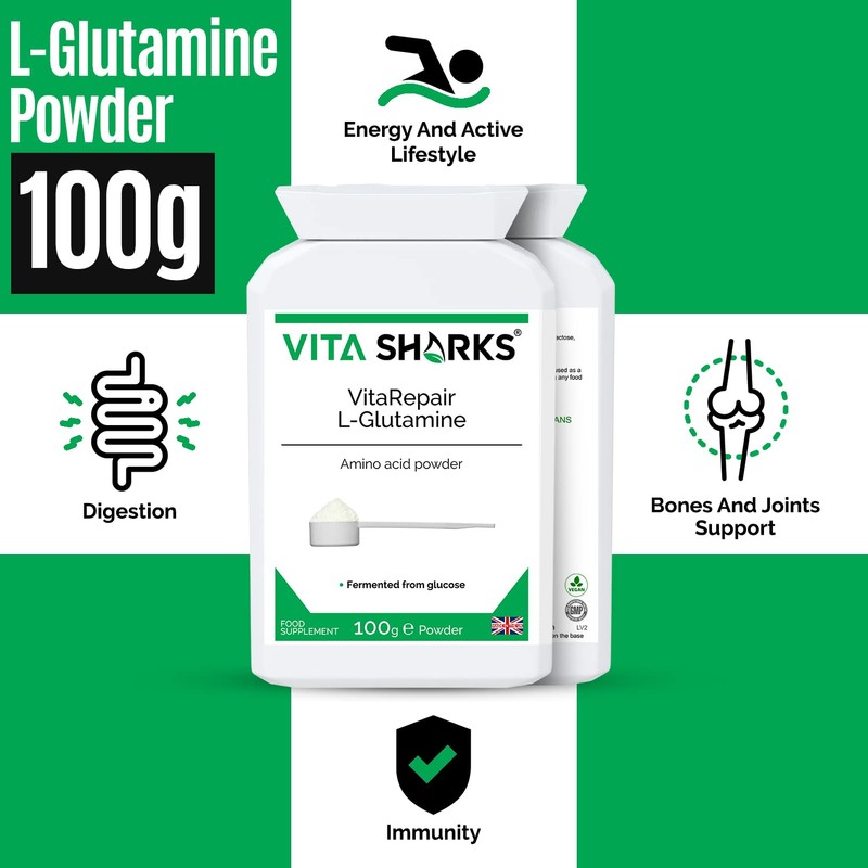 VitaRepair L-Glutamine The High Strength Targeted Release Vegan Amino Acid